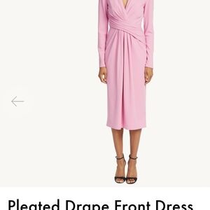 Badgley Mischka Elegant Pink Draped Front Dress